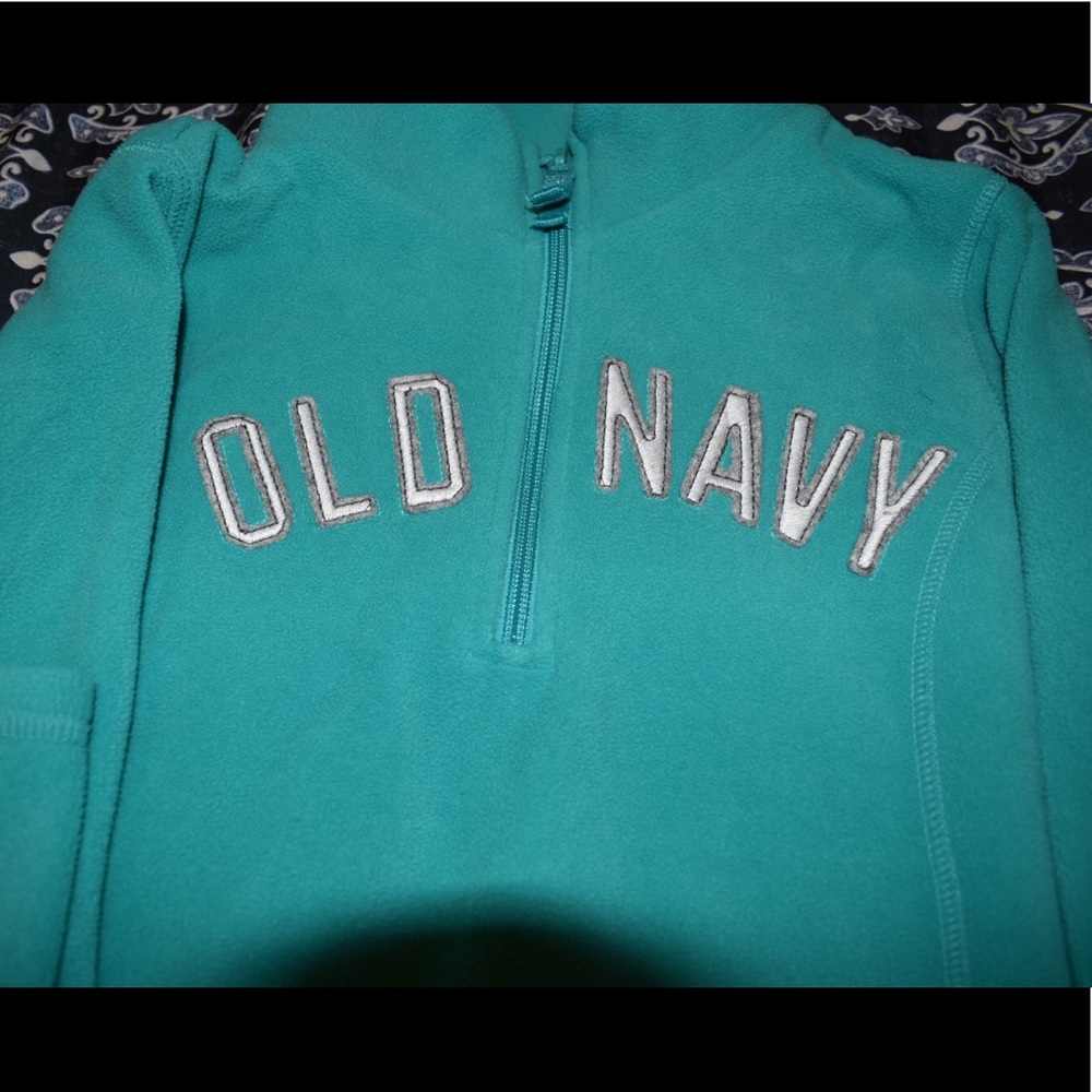 Old navy half zipped turquoise pullover - Picture 2 of 3